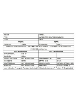 Zestaw obniżający wysokość motocykla -30 mm Touratech do Honda Transalp XL700V (08-)
