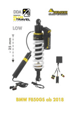 Amortyzator tylny obniżający zawieszenie o 25 mm DDA / Plug & Travel Touratech BMW F850GS (18-)