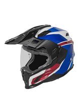 Kask integralny Touratech Aventuro Carbon 2 Plus niebiesko-biało-czerwony