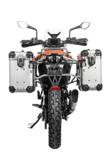 Zestaw: kufry boczne srebrne "And-S" Zega Evo + stelaże Touratech KTM 390 Adventure [poj.: 31+38l]