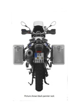 Zestaw: kufry boczne srebrne Zega Mundo + stelaże srebrne Touratech BMW F800GS (07-18)/ F700GS/ F650GS Twin [poj.: 31+38l]